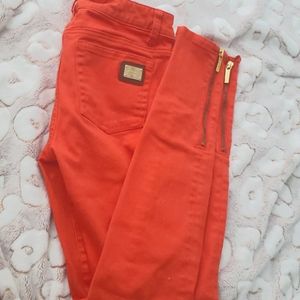 Michael kors orange jeans, size 0